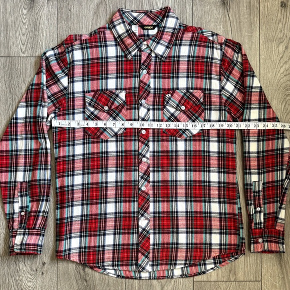 Enjoi Skateboards Flannel Shirt Men’s Size Medium 100% Cotton Plaid Vintage Y2K - Picture 14 of 15